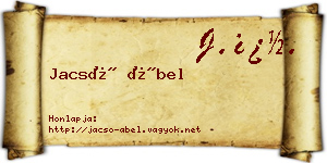 Jacsó Ábel névjegykártya