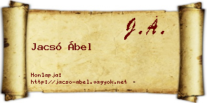 Jacsó Ábel névjegykártya