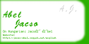 abel jacso business card
