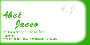 abel jacso business card
